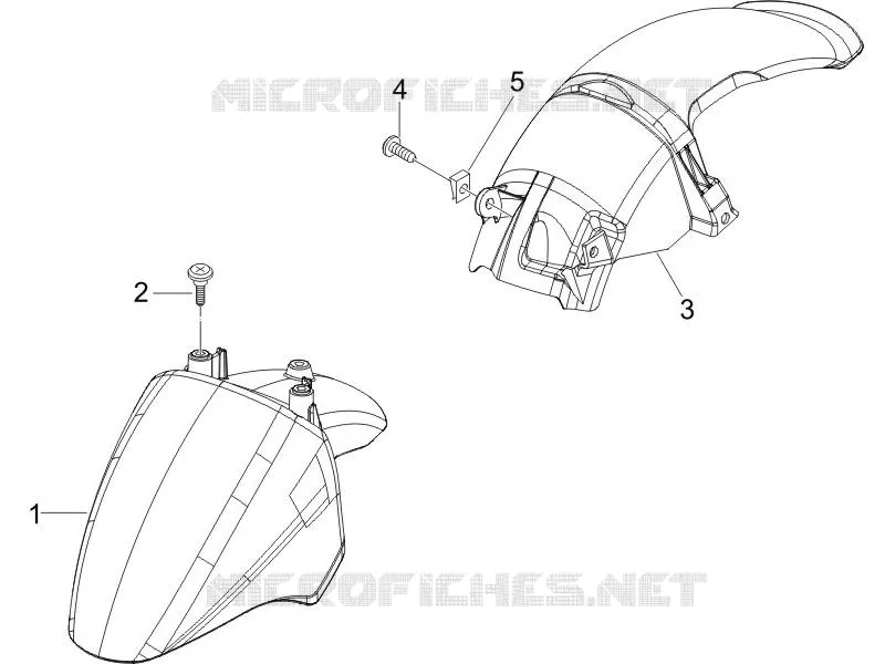 Logement roue - Garde boue PIAGGIO PIAGGIO-SCOOTER 50 ZIP 2011  Zip 4T 25 Km-h