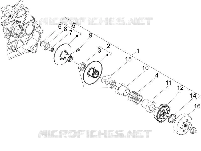 Poulie entrainee PIAGGIO PIAGGIO-SCOOTER 50 ZIP 2014  Zip 4T 25 Km-h
