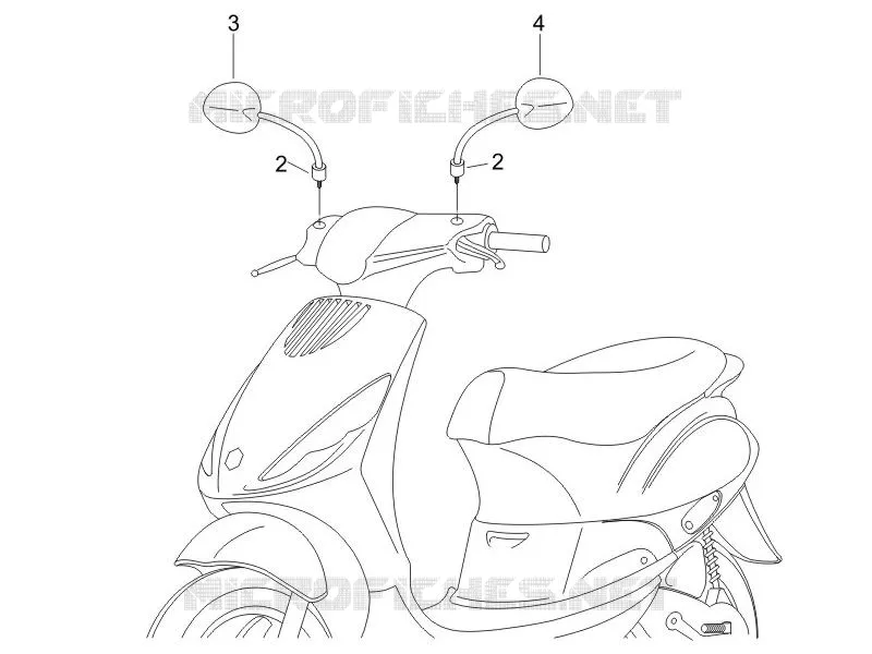 Rétroviseur/s PIAGGIO PIAGGIO-SCOOTER 50 ZIP 2013  Zip 4T 25 Km-h
