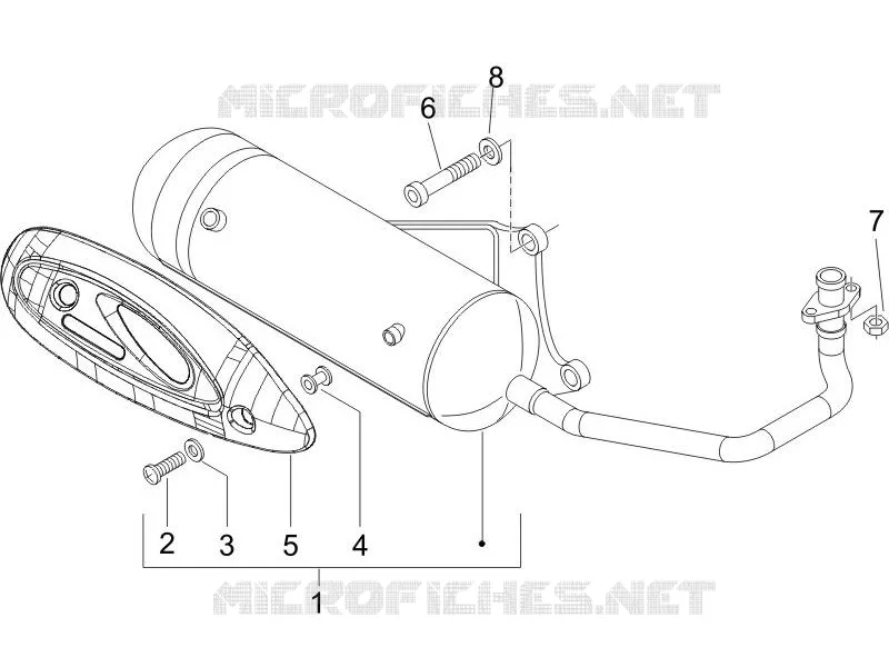 Silencieux PIAGGIO PIAGGIO-SCOOTER 50 ZIP 2016  Zip 4T 25 Km-h