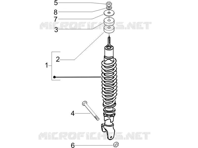 Suspension arrière - Amortisseur/s PIAGGIO PIAGGIO-SCOOTER 50 ZIP 2012  Zip 4T 25 Km-h