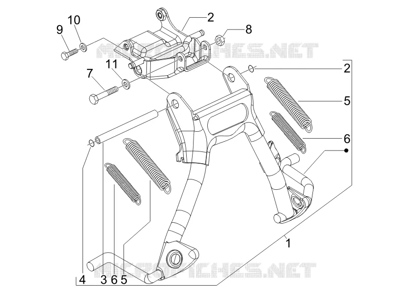 Béquille/s PIAGGIO PIAGGIO-SCOOTER 50 ZIP 2007  Zip SP Euro 2