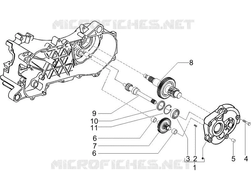 Ensemble réducteur PIAGGIO PIAGGIO-SCOOTER 50 ZIP 2008  Zip SP Euro 2