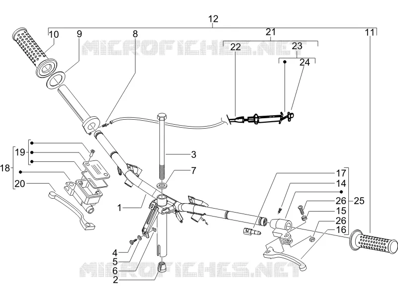 Guidon - Maître cylindre PIAGGIO PIAGGIO-SCOOTER 50 ZIP 2011  Zip SP Euro 2