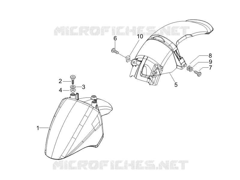 Logement roue - Garde boue PIAGGIO PIAGGIO-SCOOTER 50 ZIP 2012  Zip SP Euro 2