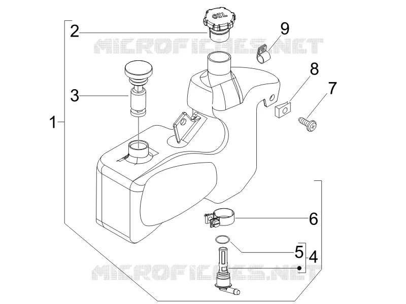 Réservoir huile PIAGGIO PIAGGIO-SCOOTER 50 ZIP 2012  Zip SP Euro 2