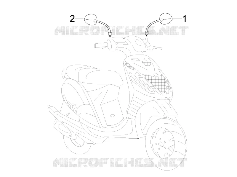 Rétroviseur/s PIAGGIO PIAGGIO-SCOOTER 50 ZIP 2010  Zip SP Euro 2