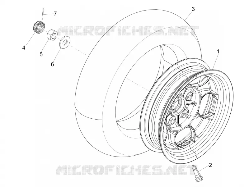 Roue arrière PIAGGIO PIAGGIO-SCOOTER 50 ZIP 2006  Zip SP Euro 2