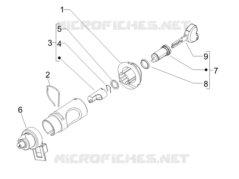 Serrures PIAGGIO PIAGGIO-SCOOTER 50 ZIP 2012  Zip SP Euro 2