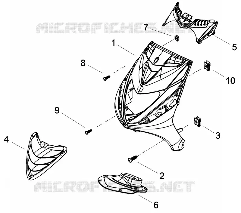 Tablier avant PIAGGIO PIAGGIO-SCOOTER 50 ZIP 2009  Zip SP Euro 2