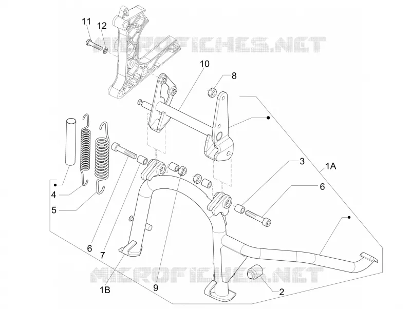 Béquille/s GILERA GILERA-SCOOTER 500 FUOCO 2013  Fuoco 4T-4V ie E3 LT