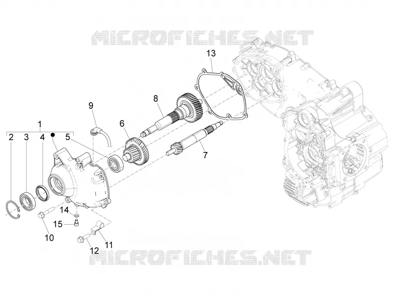 Ensemble réducteur GILERA GILERA-SCOOTER 500 FUOCO 2013  Fuoco 4T-4V ie E3 LT
