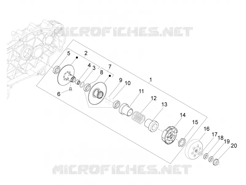 Poulie entrainee GILERA GILERA-SCOOTER 500 FUOCO 2014  Fuoco 4T-4V ie E3 LT