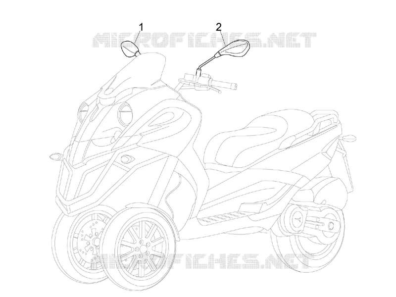Rétroviseur/s GILERA GILERA-SCOOTER 500 FUOCO 2013  Fuoco 4T-4V ie E3 LT
