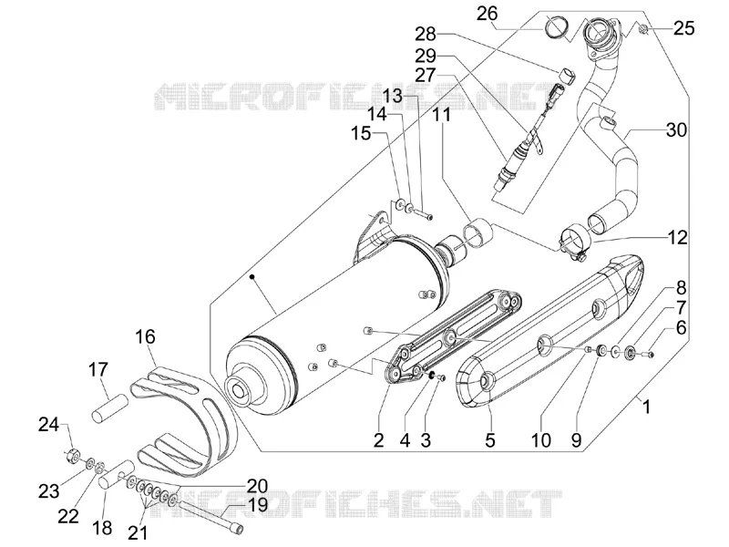Silencieux GILERA GILERA-SCOOTER 500 FUOCO 2014  Fuoco 4T-4V ie E3 LT