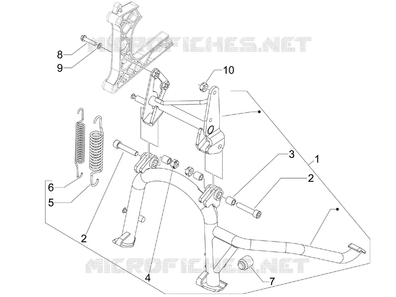 Béquille/s GILERA GILERA-SCOOTER 500 FUOCO 2007  Fuoco E3