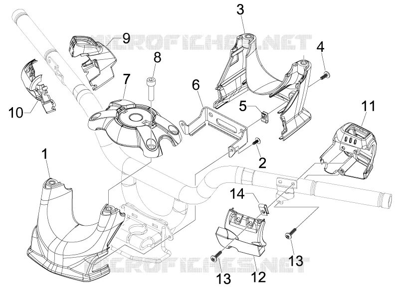 Couvertures guidon GILERA GILERA-SCOOTER 500 FUOCO 2011  Fuoco E3