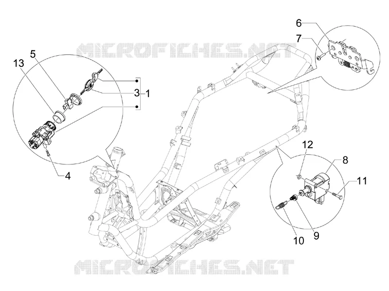 Serrures GILERA GILERA-SCOOTER 500 FUOCO 2010  Fuoco E3
