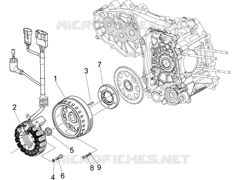 Volant magnetique GILERA GILERA-SCOOTER 500 FUOCO 2009  Fuoco E3