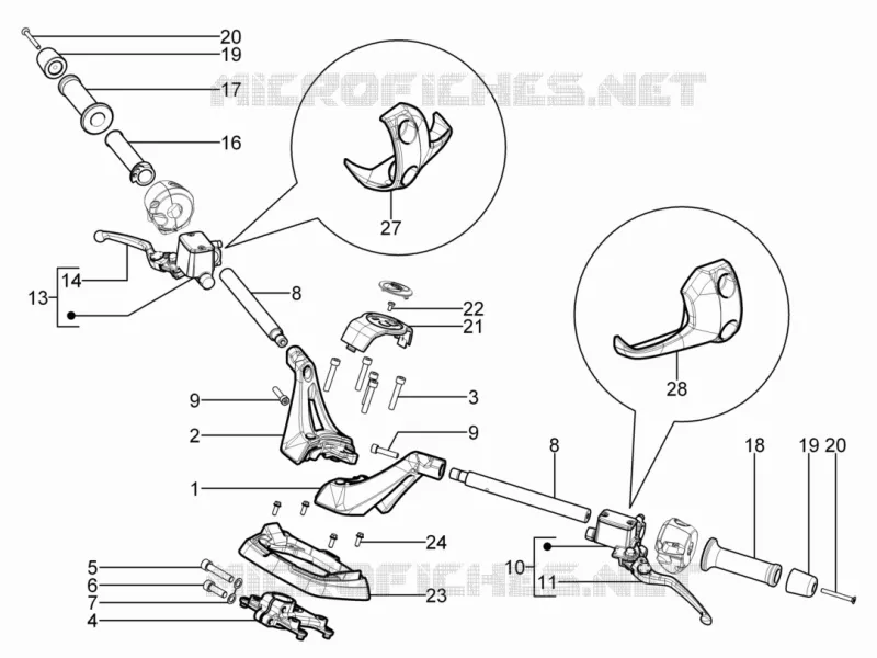 Guidon - Maître cylindre GILERA GILERA-SCOOTER 800 GP 2008  GP