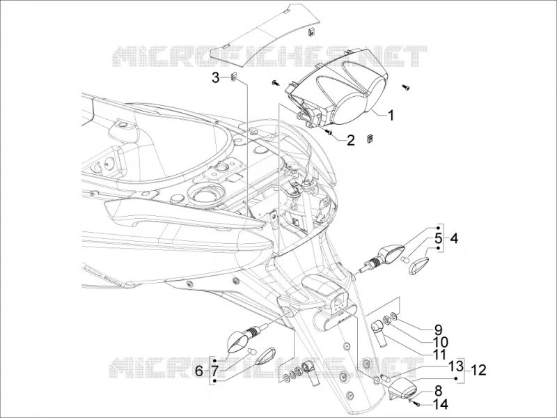 Eclairages arrière - Clignotants GILERA GILERA-SCOOTER 800 GP 2009  GP