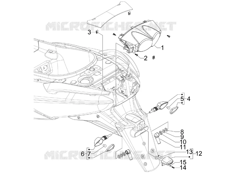 Eclairages arrière - Clignotants GILERA GILERA-SCOOTER 800 GP 2009  GP Centenario