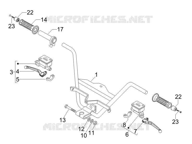 Guidon - Maître cylindre GILERA GILERA-SCOOTER 125 NEXUS 2008  Nexus E3