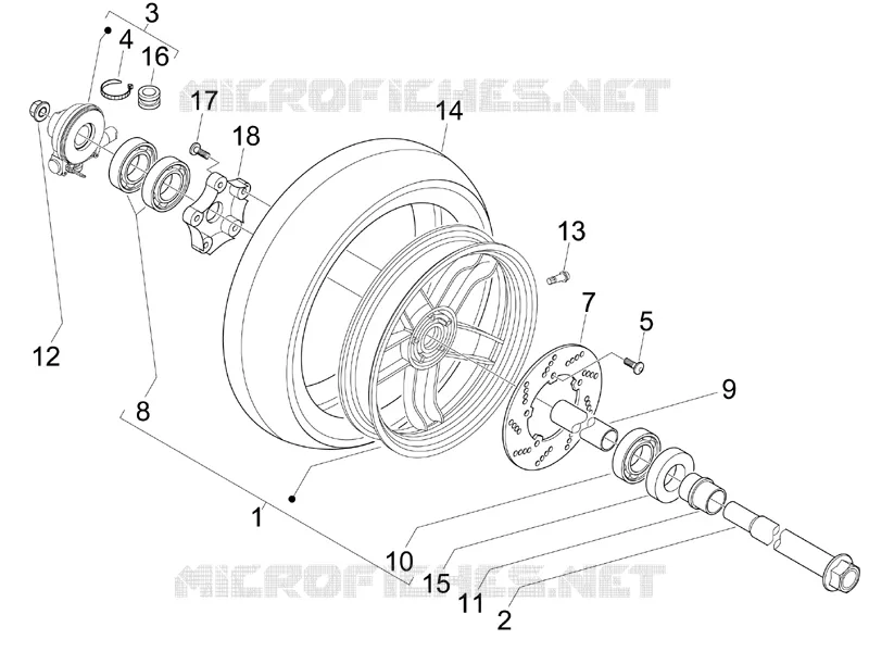 Roue avant GILERA GILERA-SCOOTER 125 NEXUS 2007  Nexus E3