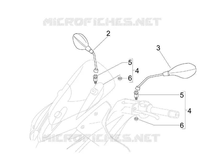 Rétroviseur/s GILERA GILERA-SCOOTER 125 NEXUS 2008  Nexus ie E3