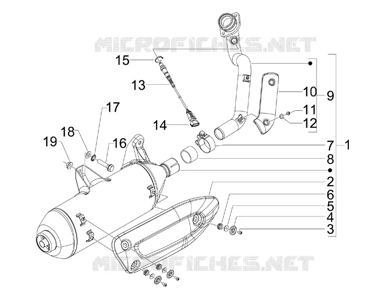Silencieux GILERA GILERA-SCOOTER 125 NEXUS 2008  Nexus ie E3