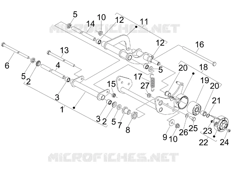 Bras oscillant GILERA GILERA-SCOOTER 125 NEXUS 2009  Nexus ie E3