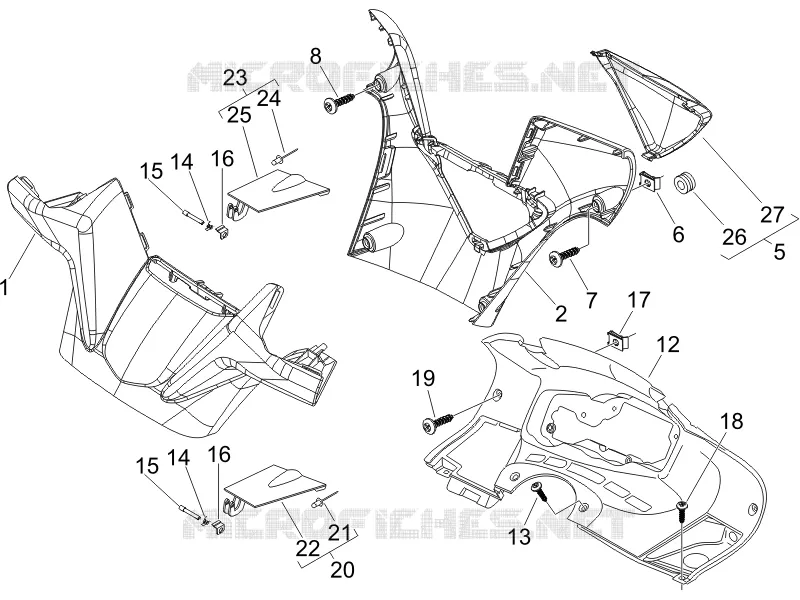 Couvertures guidon GILERA GILERA-SCOOTER 250 NEXUS 2006  Nexus E3