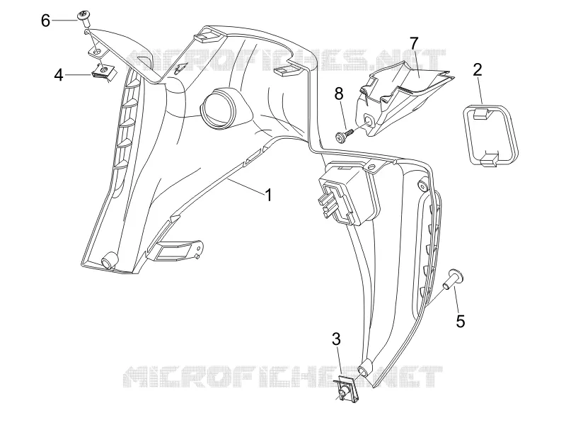 Coffre avant - Contre-tablier GILERA GILERA-SCOOTER 250 NEXUS 2007  Nexus E3