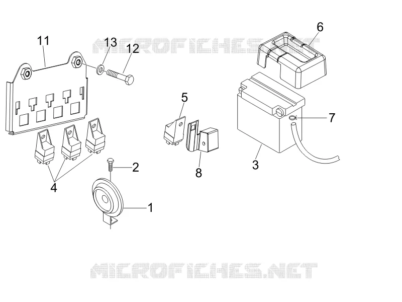 Relais - Batterie - Avertisseur sonore GILERA GILERA-SCOOTER 250 NEXUS 2007  Nexus E3