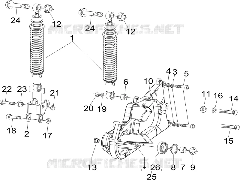 Suspension arrière - Amortisseur/s GILERA GILERA-SCOOTER 250 NEXUS 2007  Nexus E3