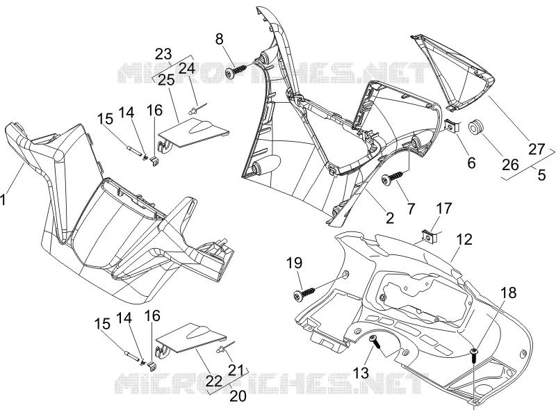 Couvertures guidon GILERA GILERA-SCOOTER 250 NEXUS 2006  Nexus -SP- E3