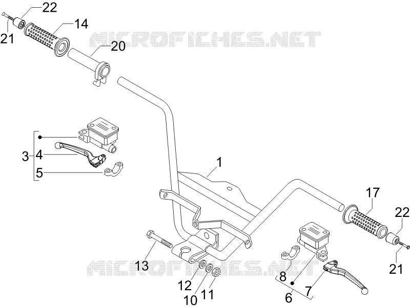 Guidon - Maître cylindre GILERA GILERA-SCOOTER 250 NEXUS 2006  Nexus -SP- E3