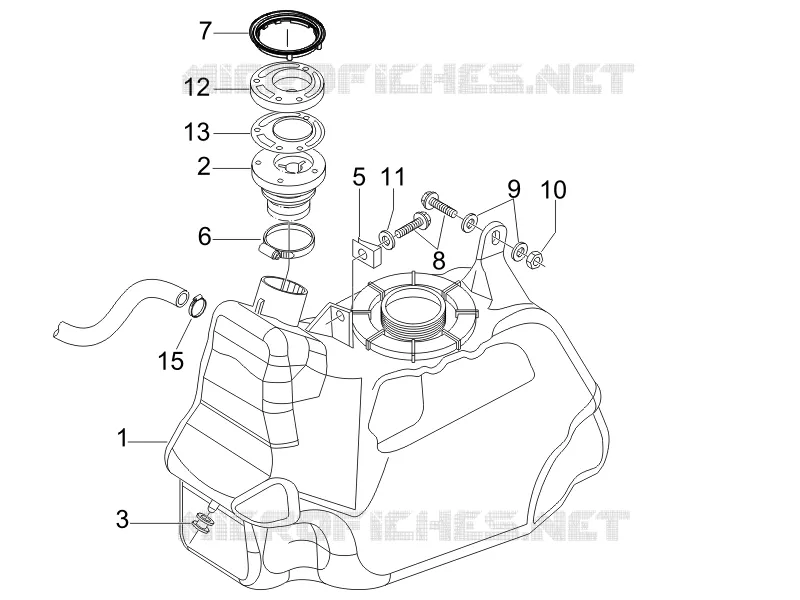 Reservoir carburant GILERA GILERA-SCOOTER 250 NEXUS 2007  Nexus -SP- E4