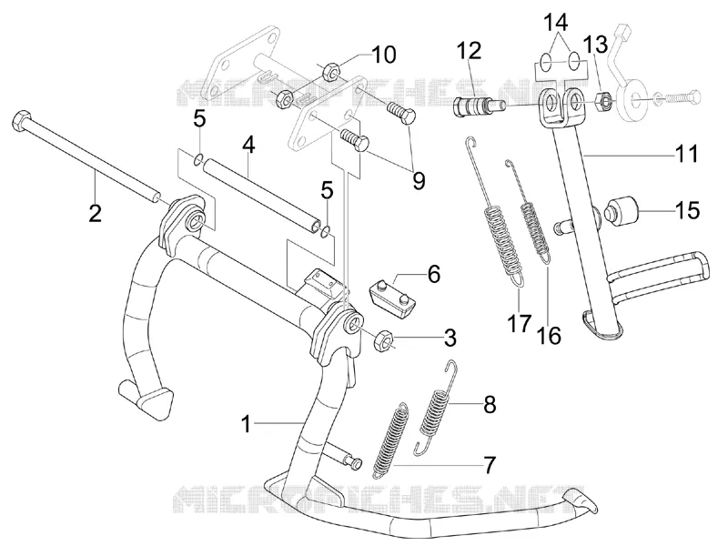 Béquille/s GILERA GILERA-SCOOTER 300 NEXUS 2010  Nexus ie E3