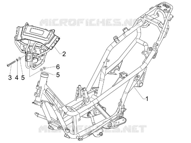 Châssis/coque GILERA GILERA-SCOOTER 300 NEXUS 2009  Nexus ie E3