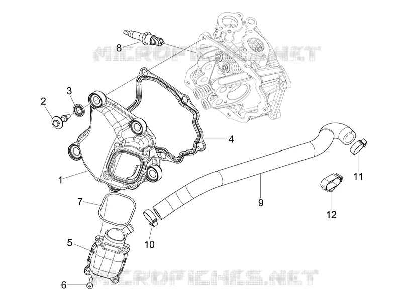 Couvercle culasse GILERA GILERA-SCOOTER 300 NEXUS 2010  Nexus ie E3
