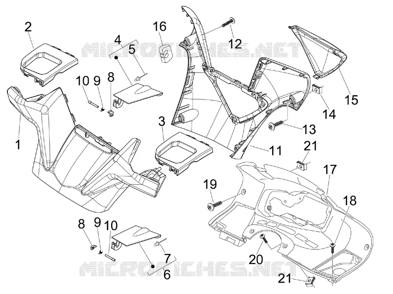 Couvertures guidon GILERA GILERA-SCOOTER 300 NEXUS 2011  Nexus ie E3