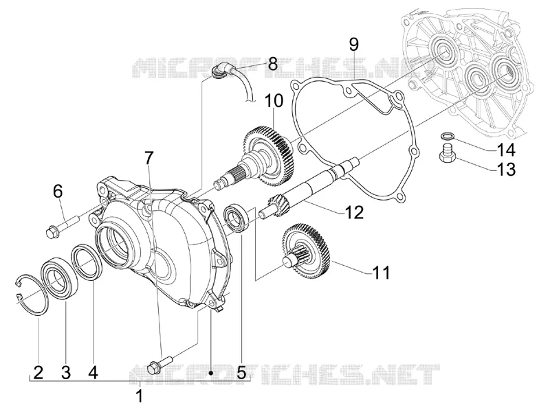 Ensemble réducteur GILERA GILERA-SCOOTER 300 NEXUS 2011  Nexus ie E3