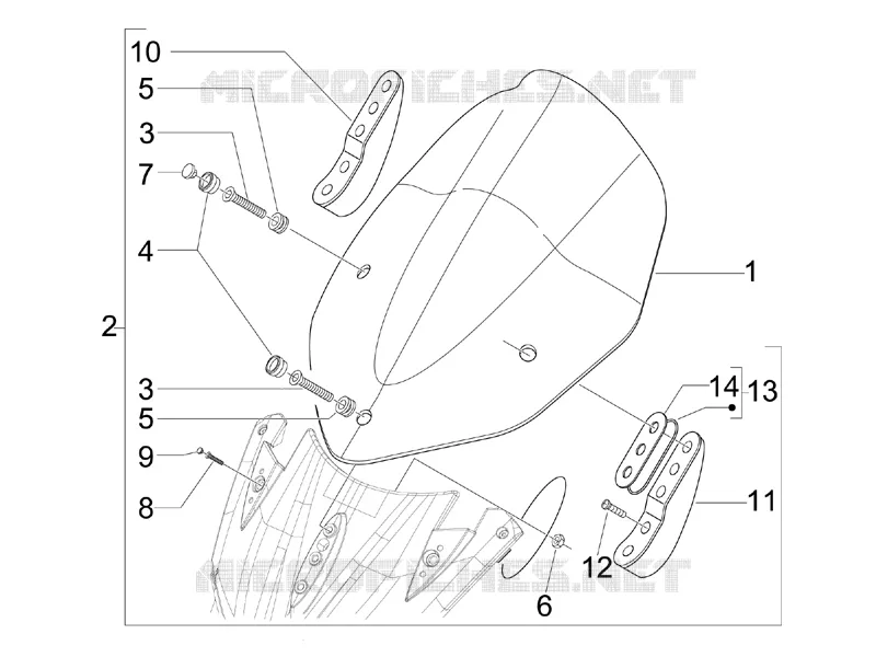 Pare-brise - Glaces GILERA GILERA-SCOOTER 300 NEXUS 2010  Nexus ie E3