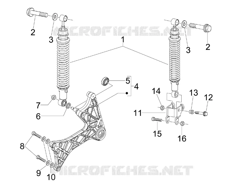Suspension arrière - Amortisseur/s GILERA GILERA-SCOOTER 300 NEXUS 2010  Nexus ie E3