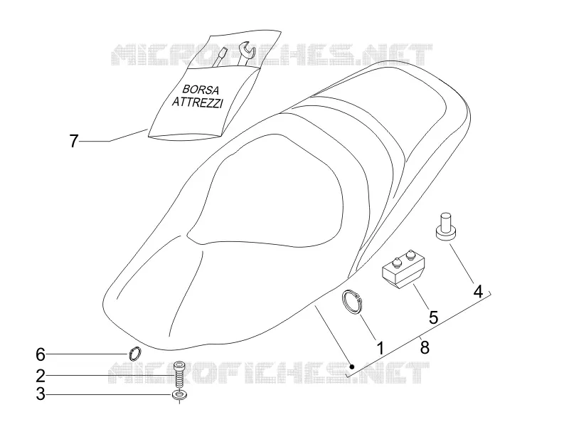 Selle/sieges GILERA GILERA-SCOOTER 500 NEXUS 2006  Nexus -SP- E3
