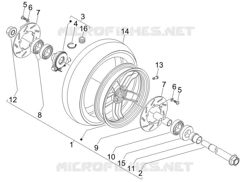 Roue avant GILERA GILERA-SCOOTER 500 NEXUS 2006  Nexus E3