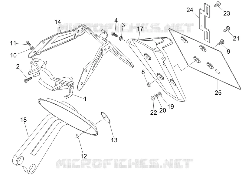 Couvercle arrière - Pare-boue GILERA GILERA-SCOOTER 500 NEXUS 2006  Nexus E3