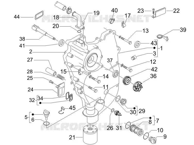 Couvercle volant magnetique - Filtre à huile GILERA GILERA-SCOOTER 500 NEXUS 2008  Nexus E3