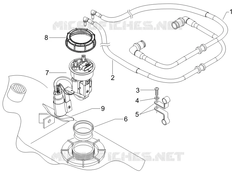 Instalation de l'alimentation GILERA GILERA-SCOOTER 500 NEXUS 2006  Nexus E3